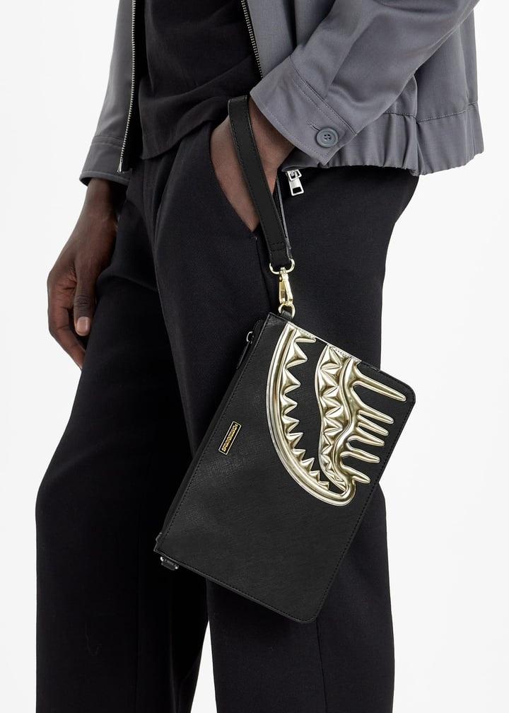 SPRAYGROUND GOLD AND DANGEROUS CROSSOVER CLUTCH