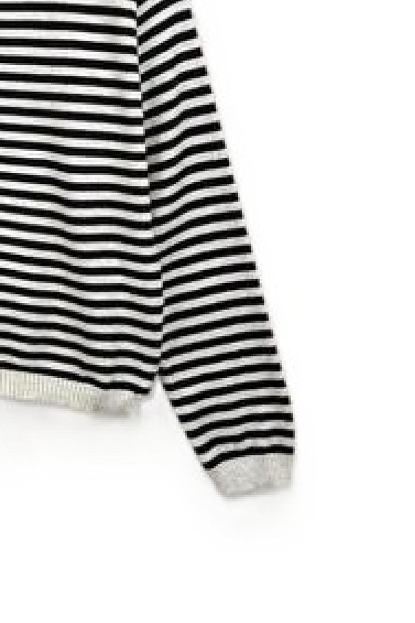 LOVEme Maglia girocollo a righe bicolore