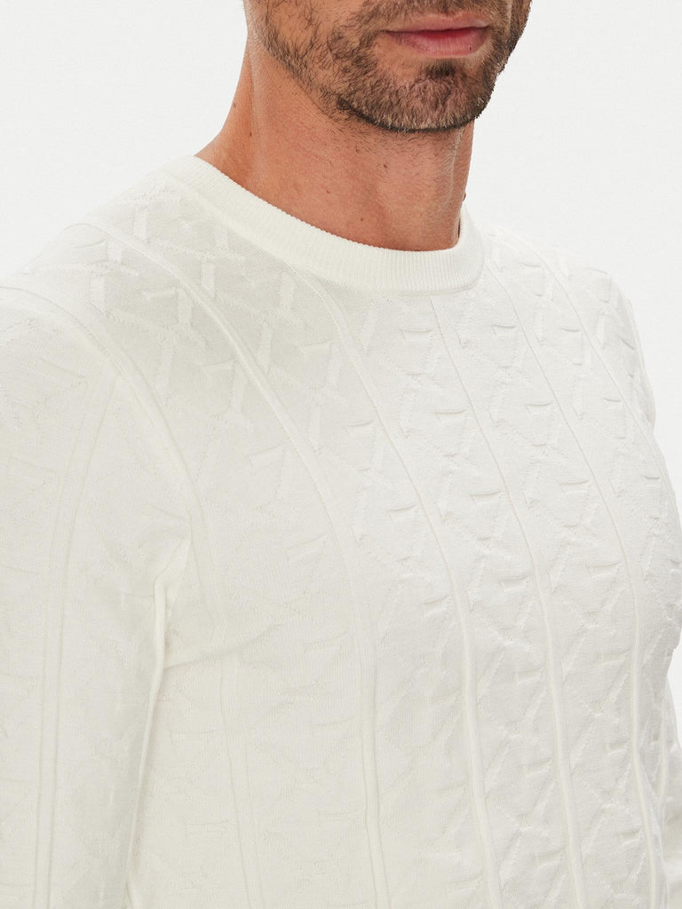 GUESS HERON CN LS MONOGRAM SWEATER