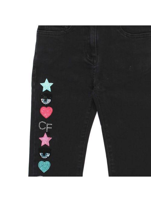 CHIARA FERRAGNI JEANS RICAMO CF DENIM FEL
