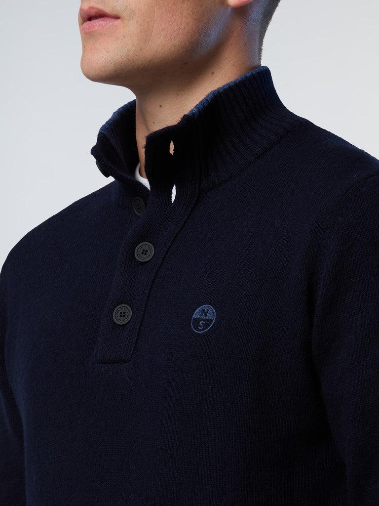 NORTH SAILS HALF BUTTON 7GG KNITWEAR