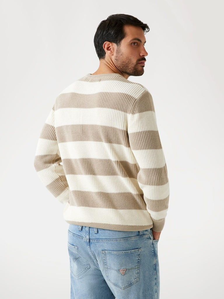 GUESS HERBIE CN RIBBED WASHED SWEATE