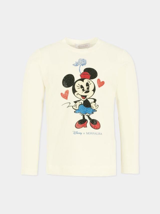 MONNALISA T-SHIRT STRASS MINNIE JER