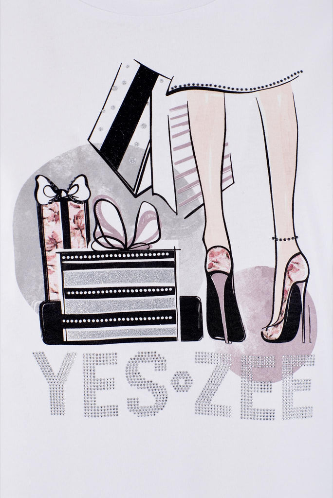 YES ZEE T-SHIRT DONNA GIROCOLLO, M/C