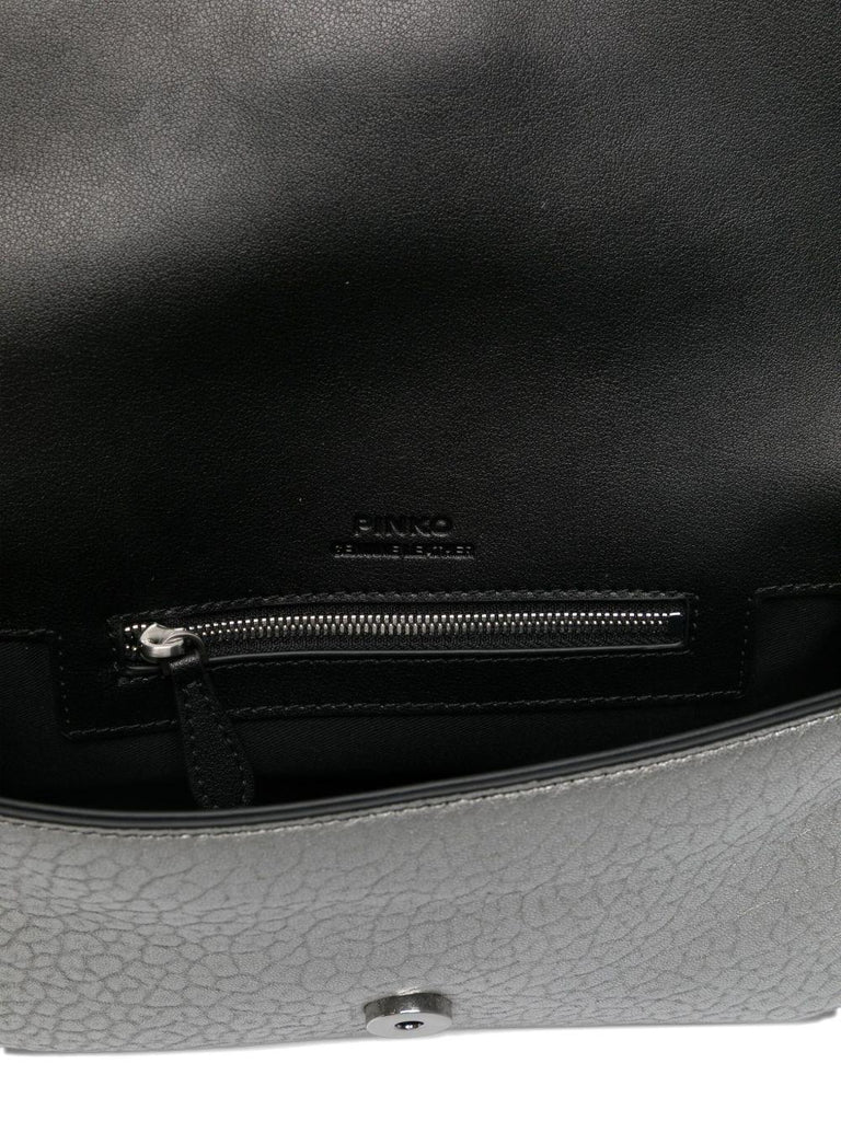 PINKO LOVE ONE MINI SLOUCHY FL PELLE