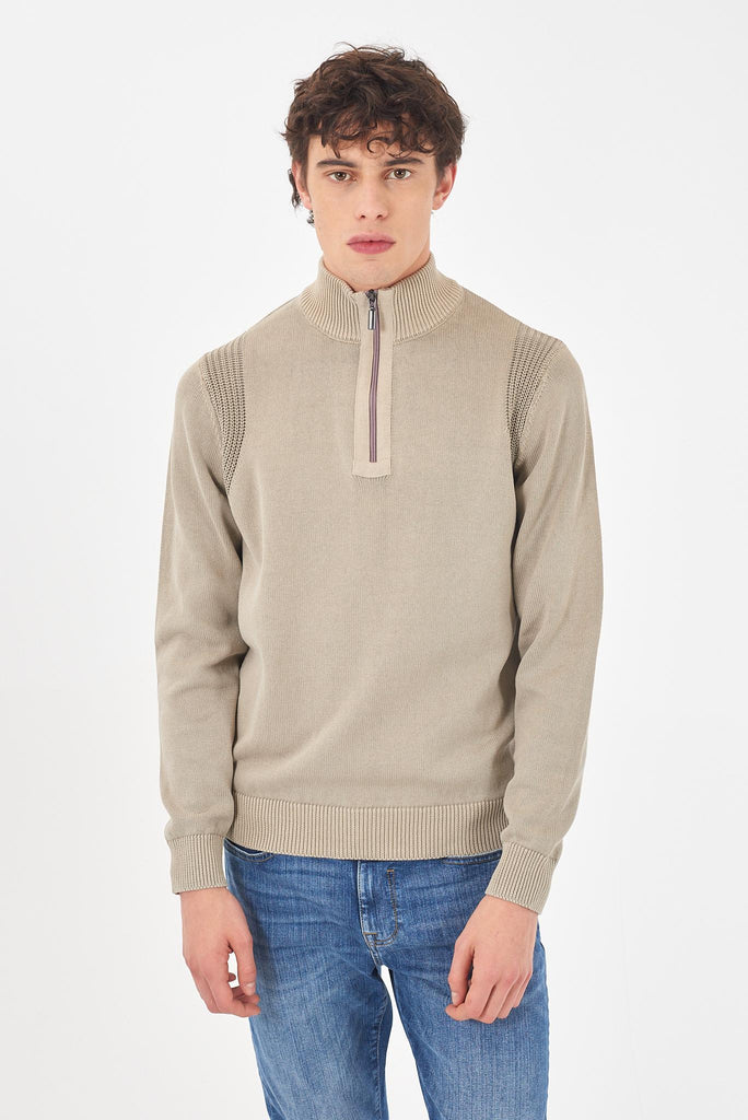 YES ZEE MAGLIA UOMO LUPETTO CON MEZZA ZIP