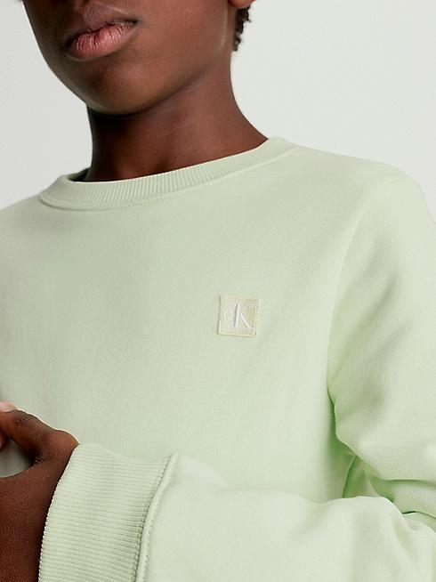 CALVIN KLEIN JEANS MONOGRAM MINI BADGE CREWNECK