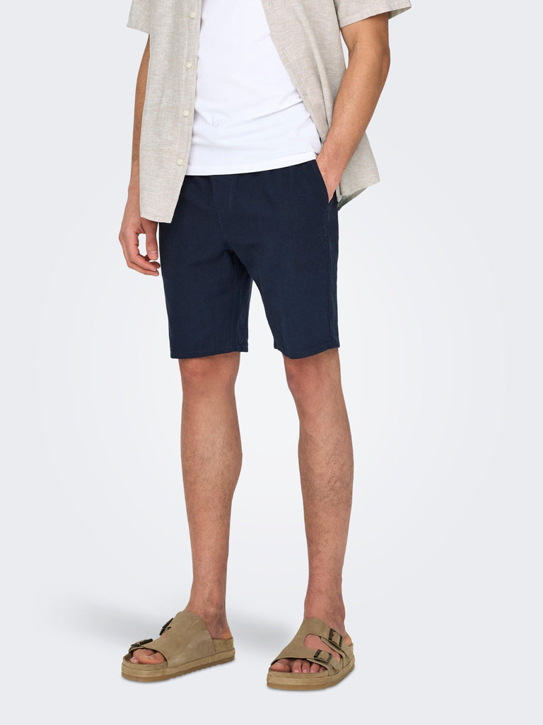 ONLY&SONS ONSLINUS 0007 COT LIN SHORTS NOOS