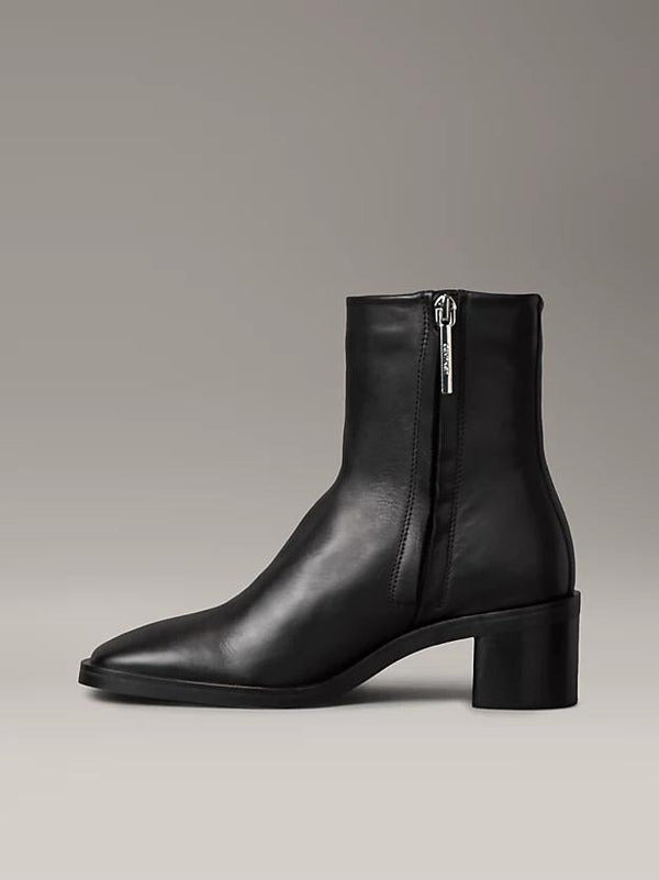 CALVIN KLEIN BLOCK HEEL ZIP BOOT