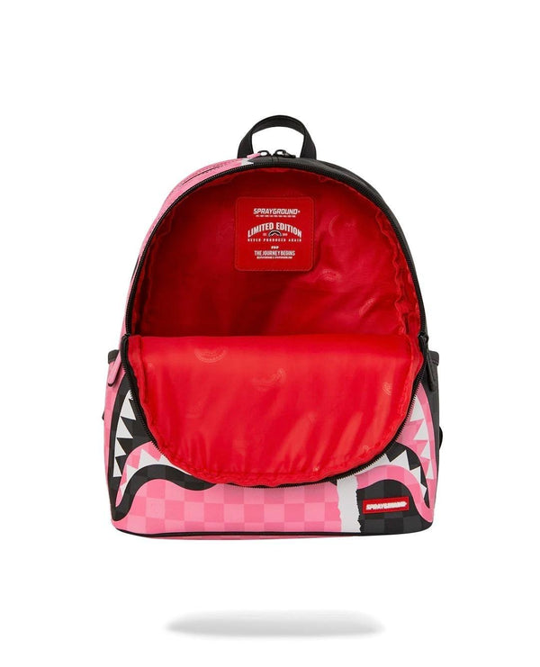 SPRAYGROUND PINK AND BLACK TEAR SIP SAVAGE BACKPACK