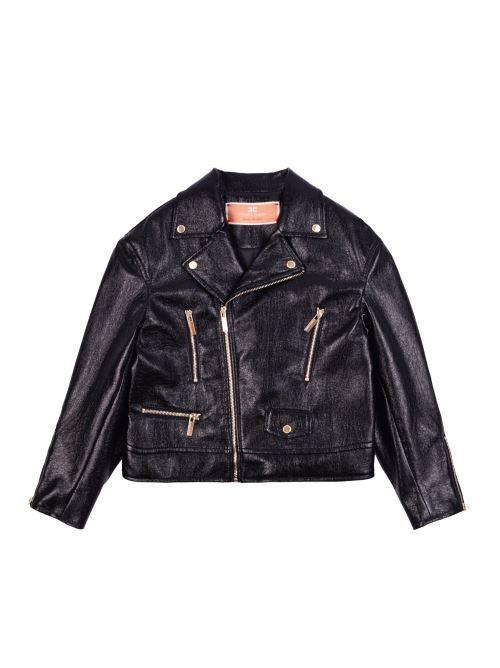 ELISABETTA FRANCHI La Mia Bambina CHIODO IN ECO VERNICE CON ZIP