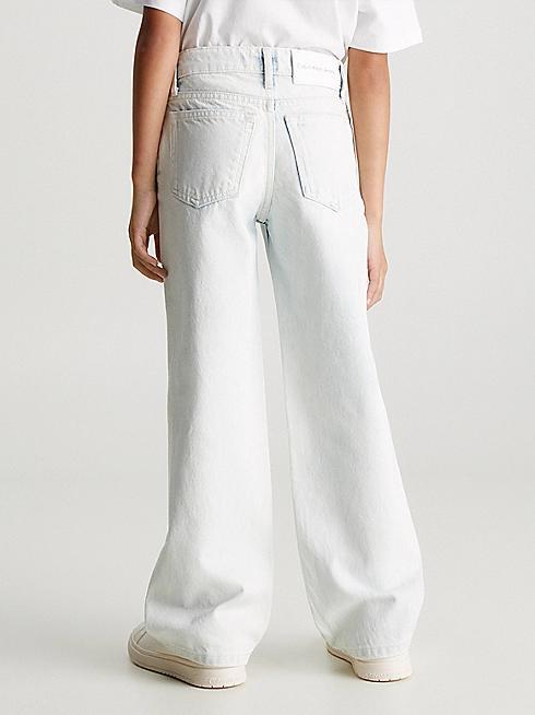 CALVIN KLEIN JEANS HR WIDE LEG SKYLIGHT BLUE
