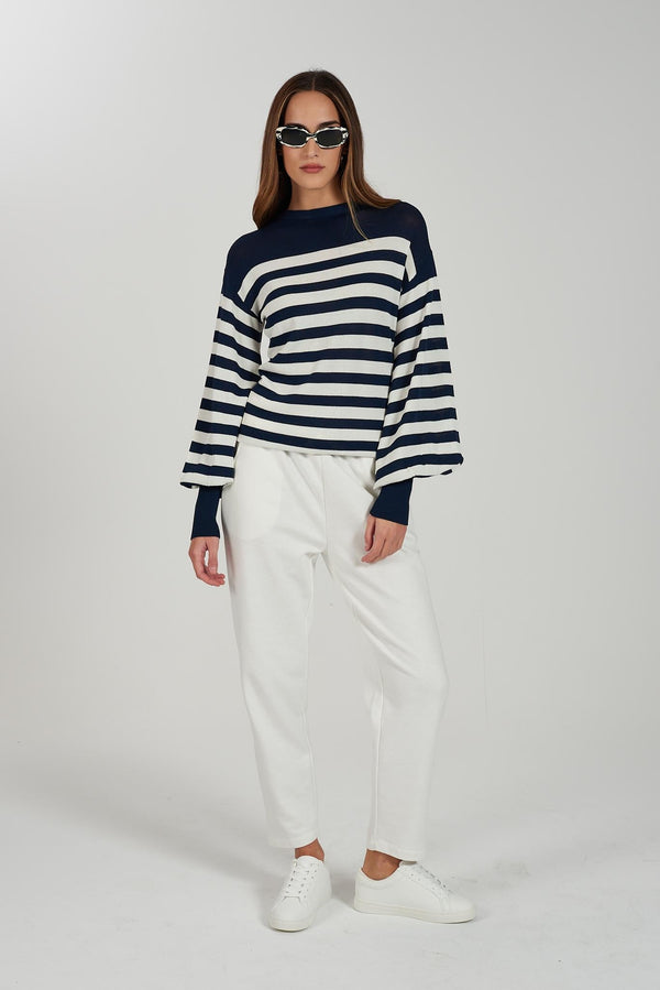 YES ZEE MAGLIA DONNA GIROCOLLO CON POLSO A SBUFFO