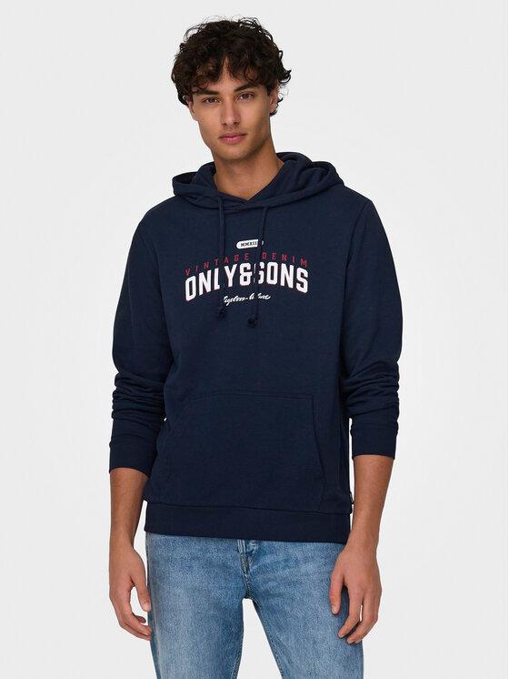 ONLY&SONS ONSLENNY REG VINTAGE PRINT HOOD SWEAT