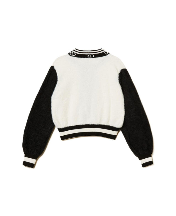 TWINSET CARDIGAN A BOMBER IN MAGLIA