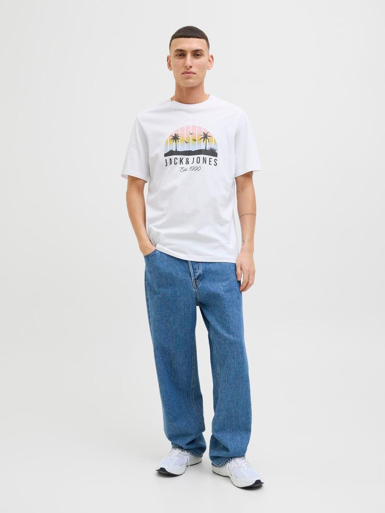 JACK AND JONES JJPALM TEE SS CREW NECK LN