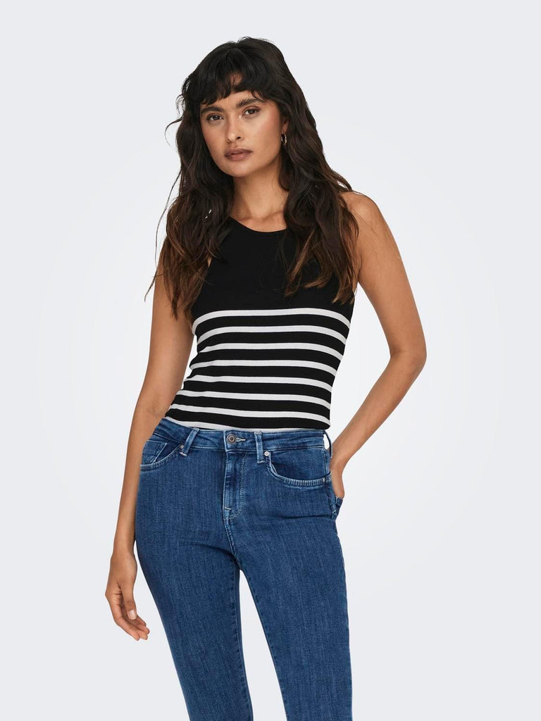 ONLY ONLKENYA RIB STRIPE TANK TOP JRS NOOS