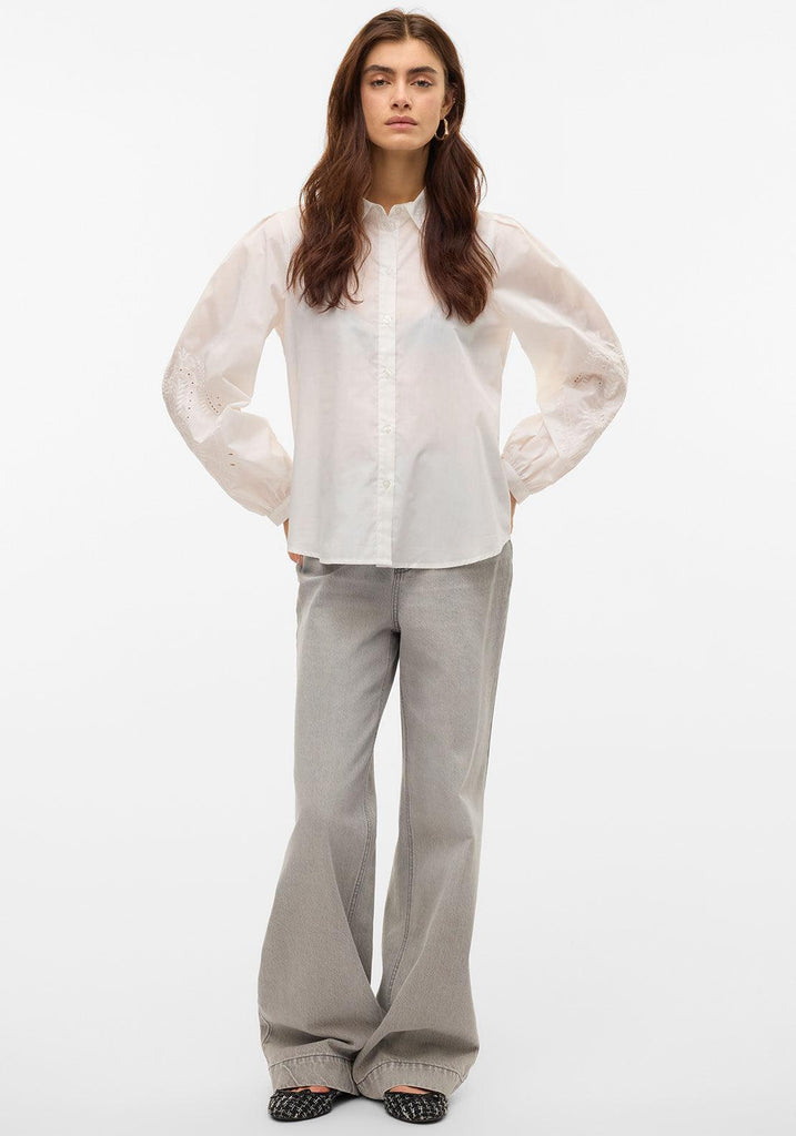 VERO MODA VMKAVA EMB LS SHIRT WVN GA