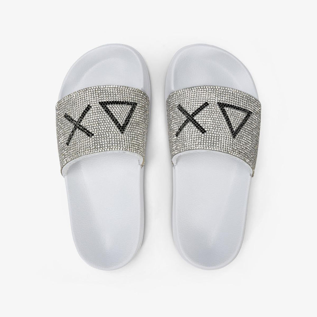 SUN68 GIRLS SLIPPERS LOGO STRASS