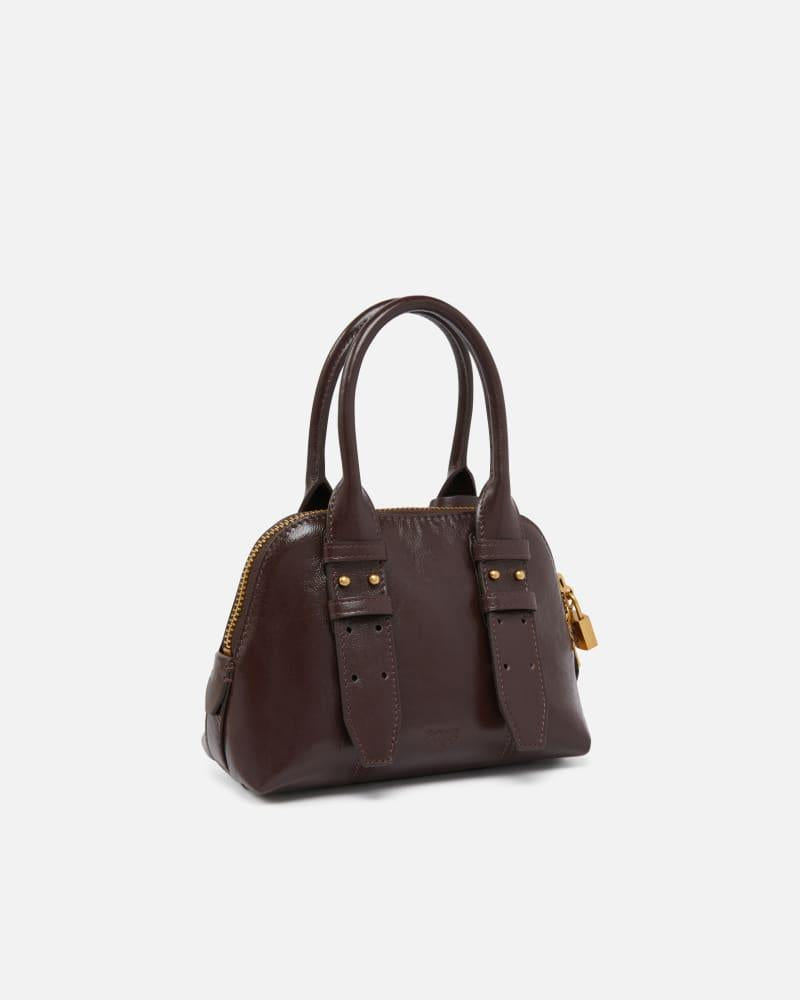 PINKO BOWLING BAG ZIP MINI PELLE NAP