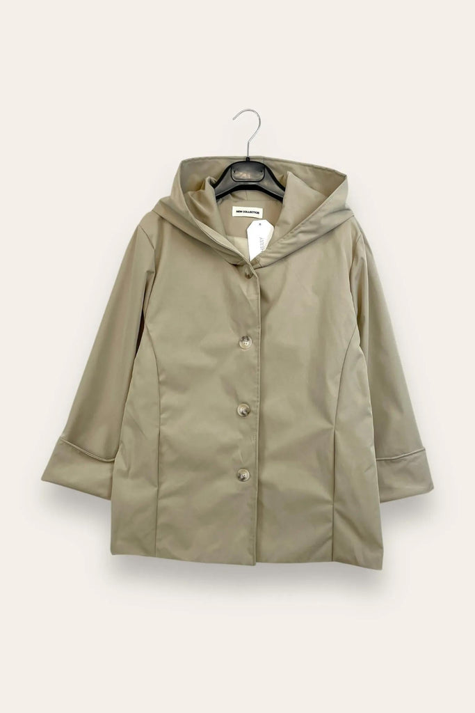 LOVEme Giacca foderata  con bottoni e cappuccio