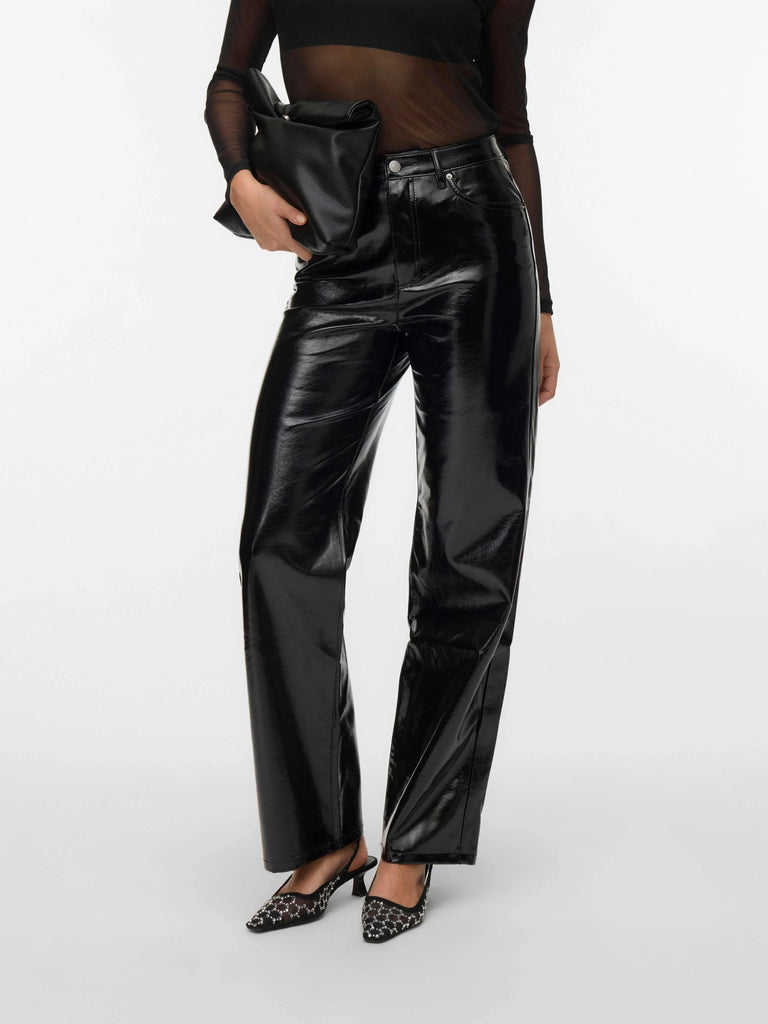 VERO MODA VMTESSA HR WIDE COLORED VINYL PANTS NOOS
