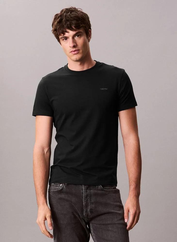 CALVIN KLEIN SS SLIM STRETCH COTT