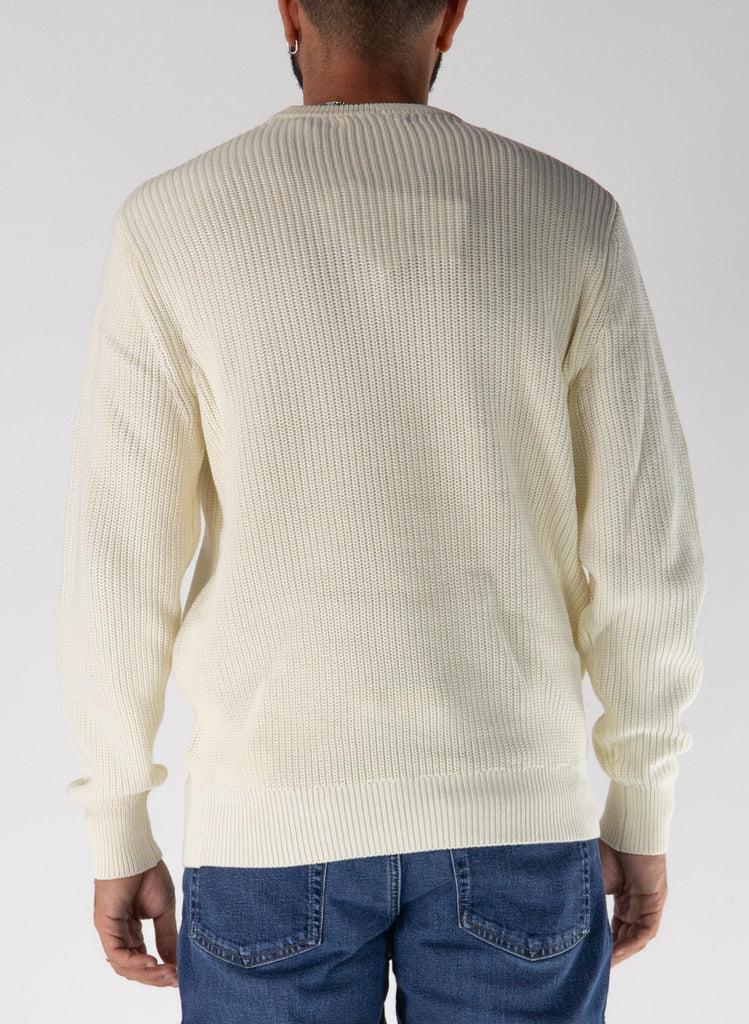 GUESS HERBIE CN RIBBED WASHED SWEATE