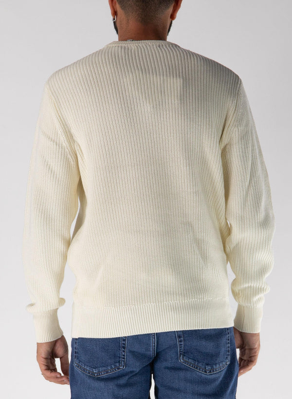 GUESS HERBIE CN RIBBED WASHED SWEATE