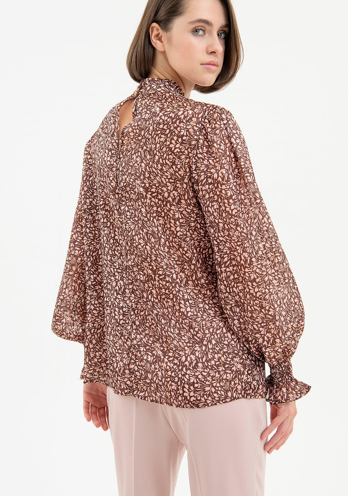 FRACOMINA CAMISOLE PRINT BROWNPOWDER