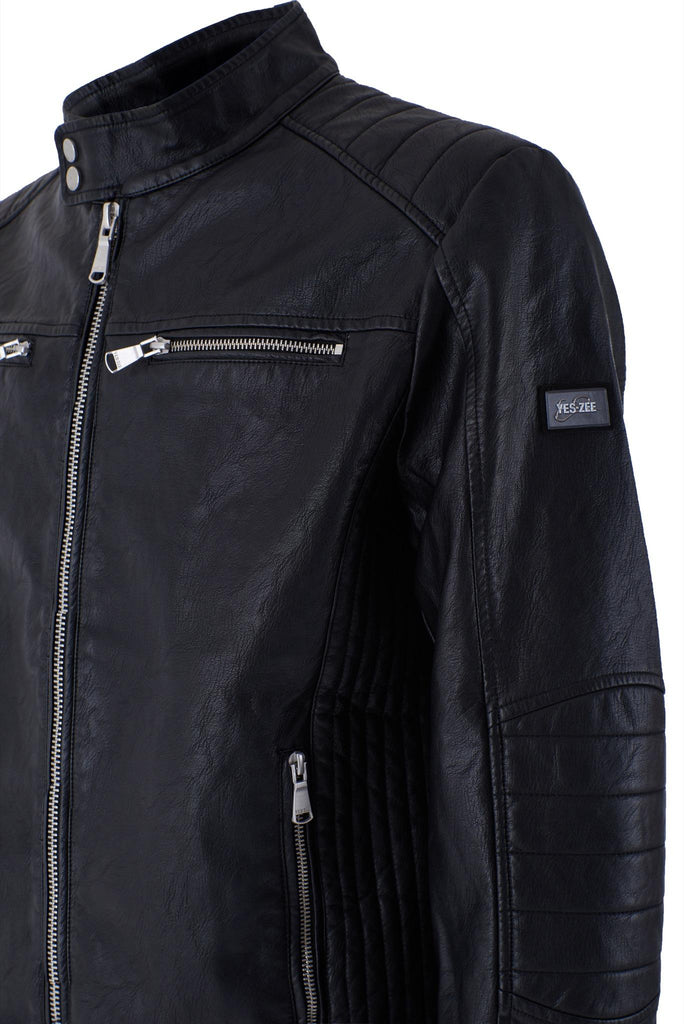 YES ZEE GIUBBINO UOMO IN PU TIPO BIKER