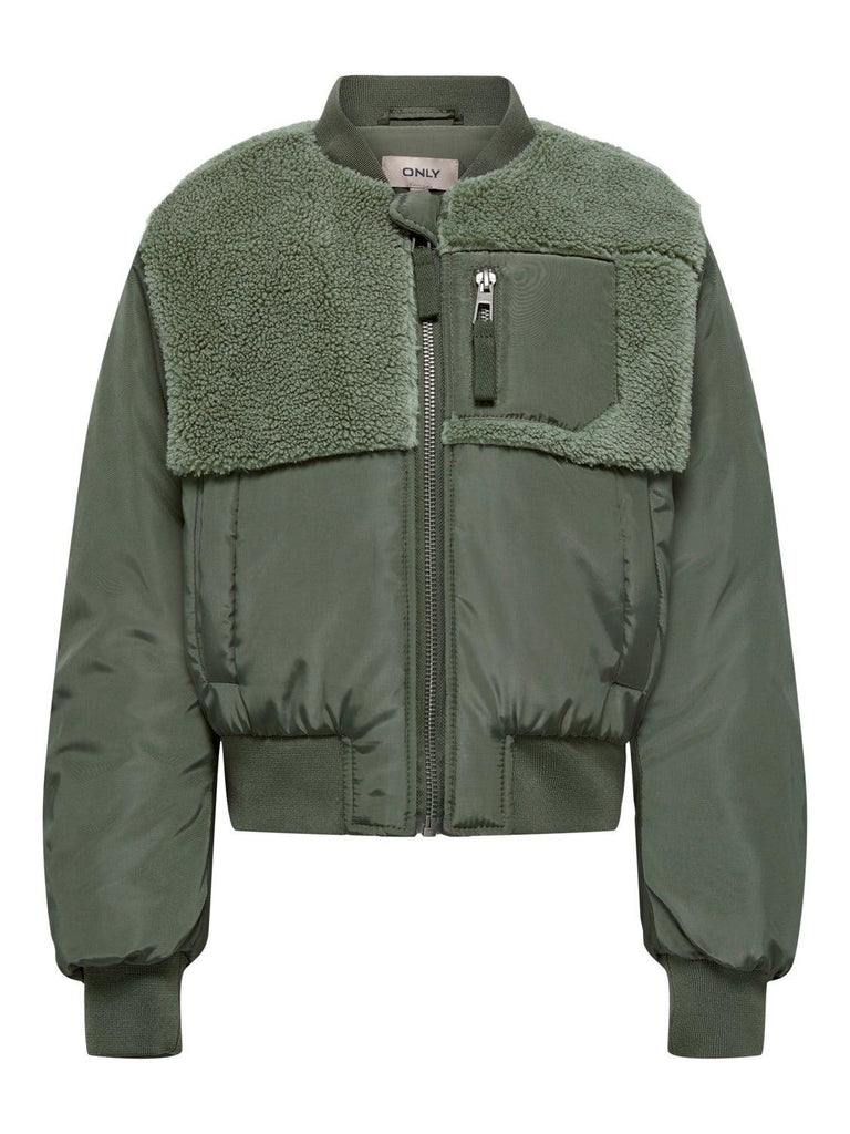 ONLY KIDS KOGEMMY NYLON FLEECE MIX BOMBER CP OTW