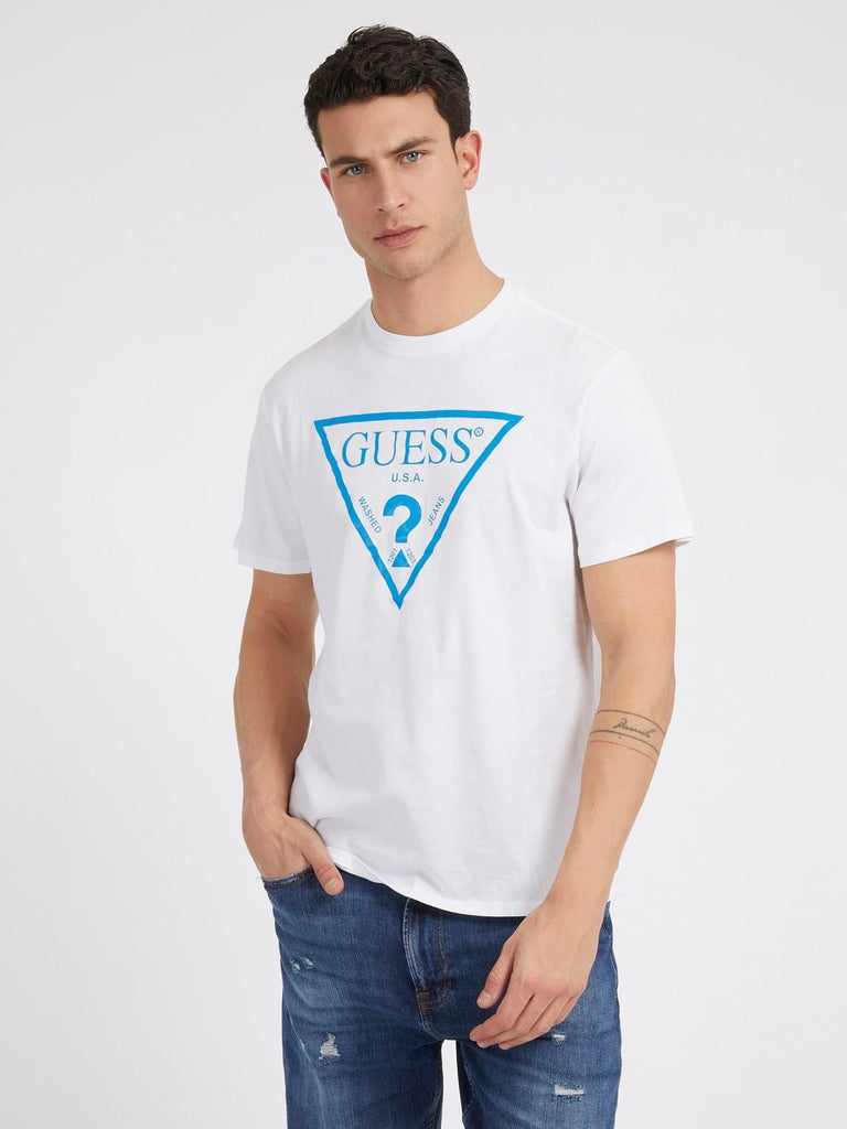 GUESS SS BSC REFLECTIVE LOGO TEE