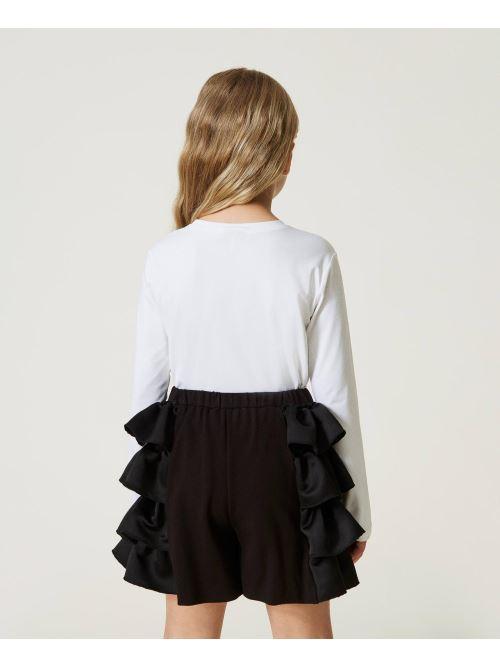 TWINSET GONNA/PANTALONE CON BALZE IN DUCHESSE