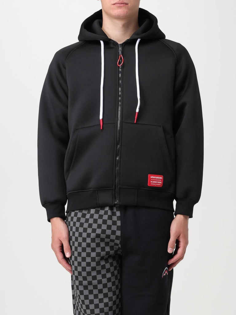 SPRAYGROUND BLACK SG IN MY TEETH SCUBA FULLZIPHOODIE