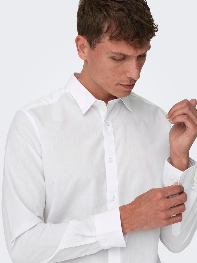 ONLY&SONS ONSSANE LIFE SLIM LS SOLID POPLIN SHIRT