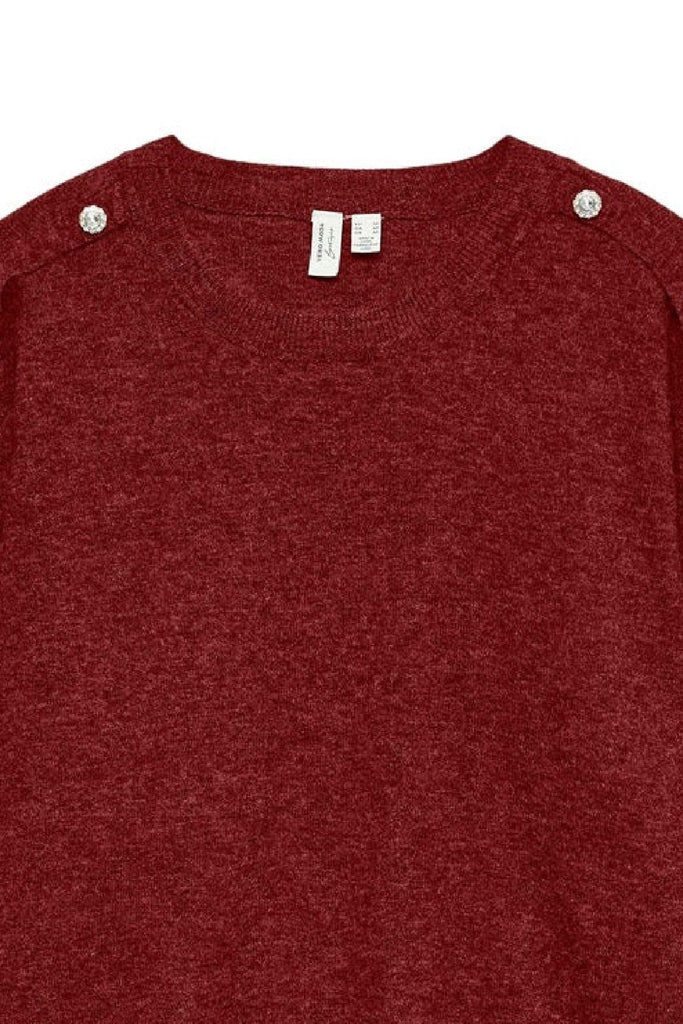 VERO MODA VMJOYA LS O-NECK BUTTON PULLOVER BTQ