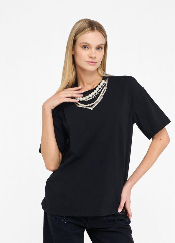 LIU JO T-SHIRT CON ACCESSORIO