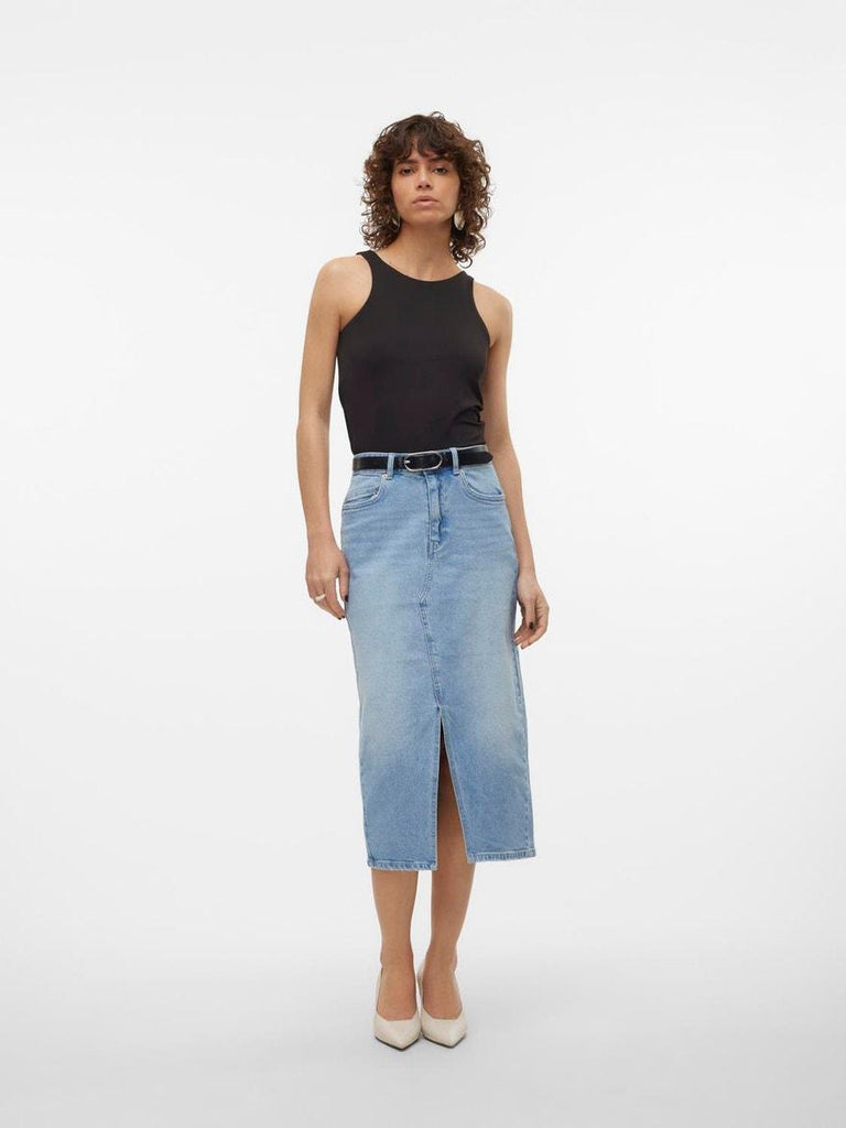 VERO MODA VMVERI HR CALF DENIM SKIRT GA MIX NOOS