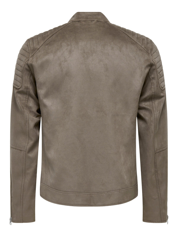 ONLY&SONS ONSGUS FAUX SUEDE RACER JACKET OTW NOOS