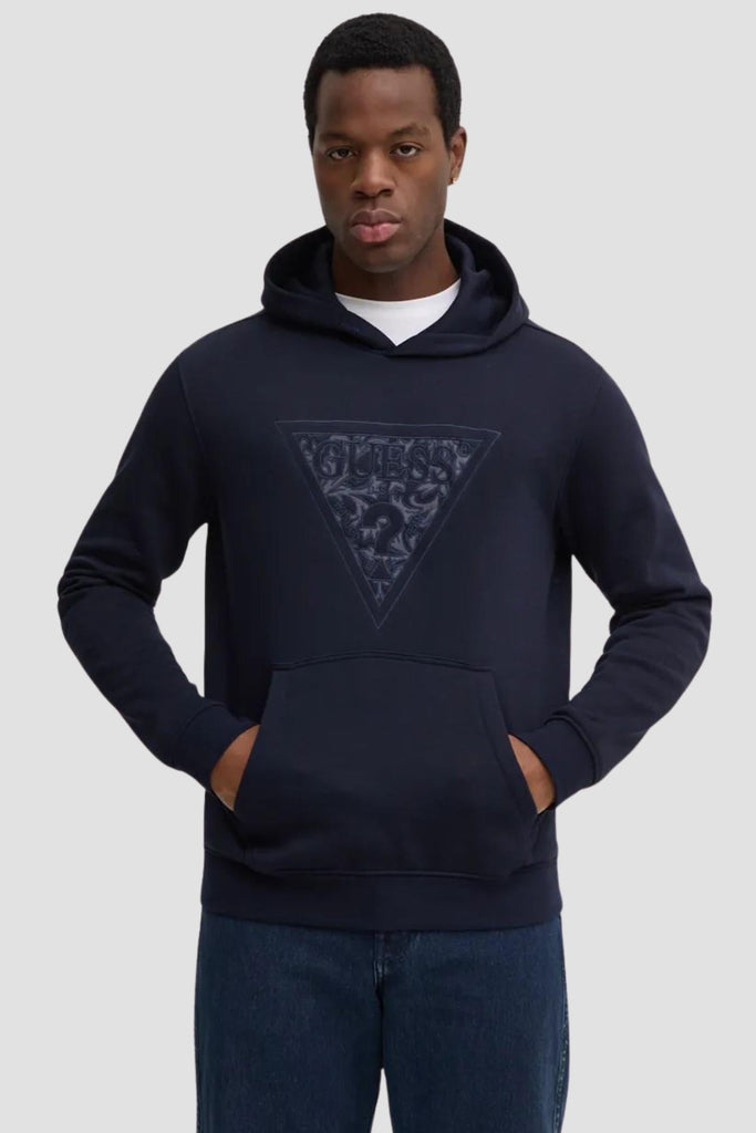 GUESS EMBROIDERED TRIANGLE HOODIE SW