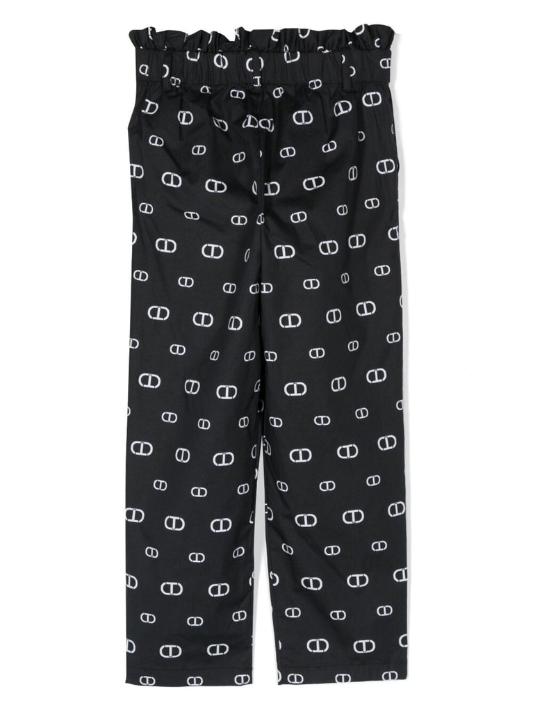 TWINSET PANTALONE SLOUCKY IN POPELINE ST. OVAL T ALLOVER