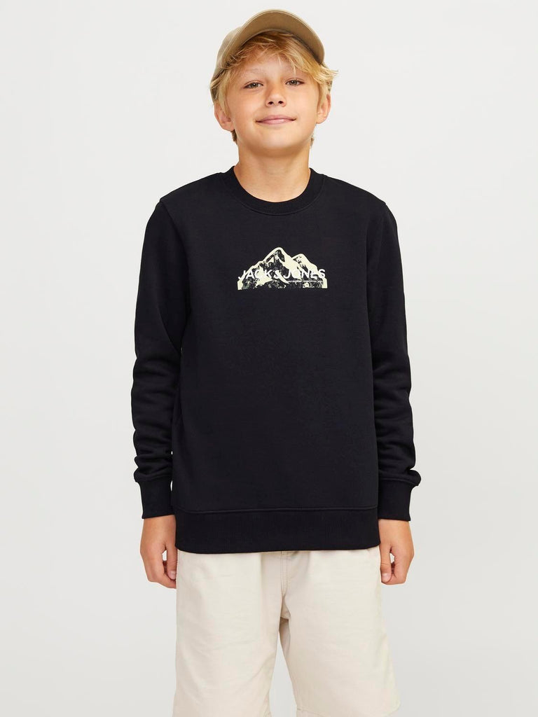 JACK JONES KIDS JCOMOUNTAIN LOGO SWEAT CREW NECK SN JNR