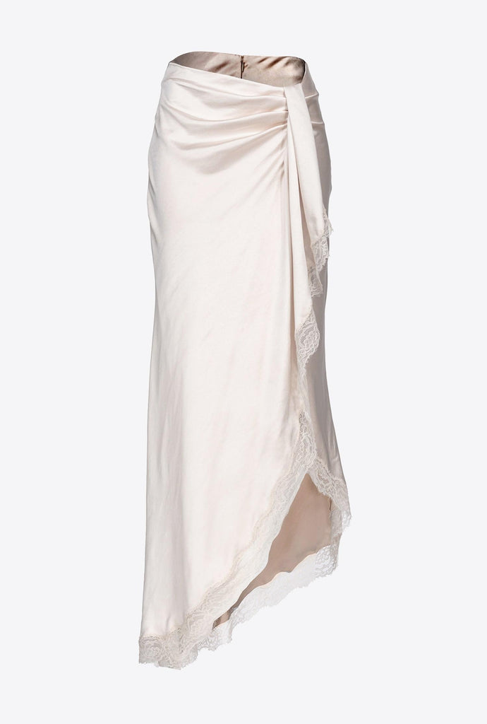 PINKO ODOSCOPIO GONNA RASO CON PIZZO