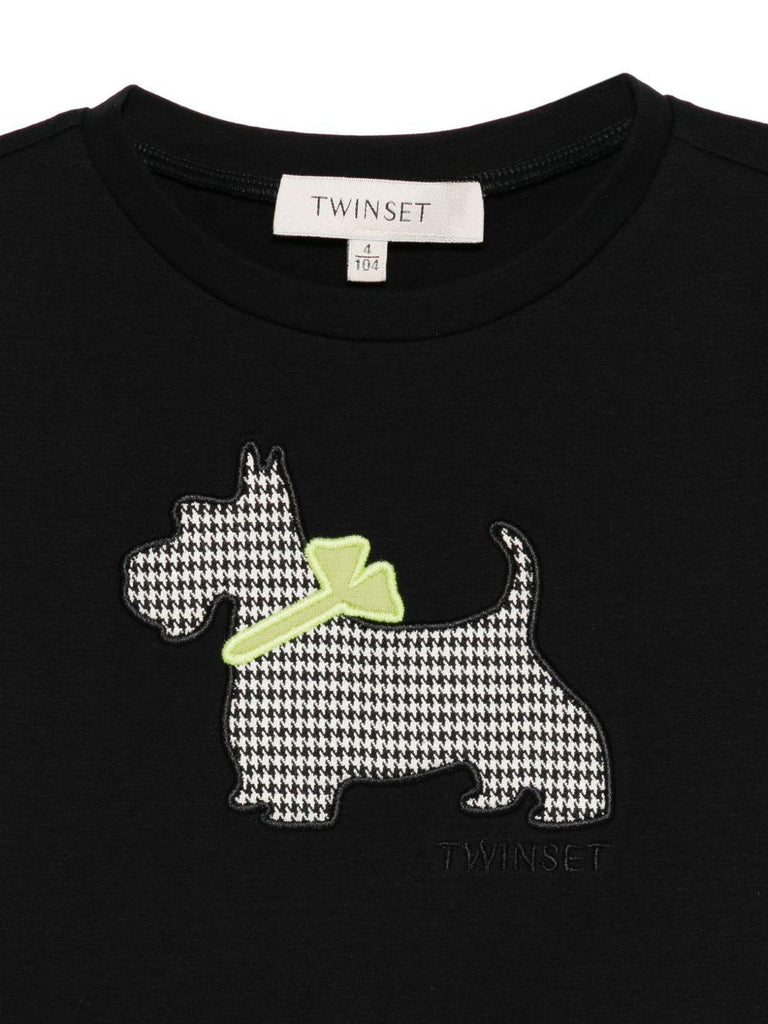 TWINSET T-SHIRT M/L IN JERSEY CON RICAMO
