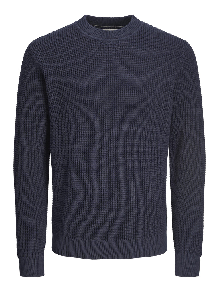 JACK AND JONES JPRCCVIGGO WAFFLE KNIT CREW NECK