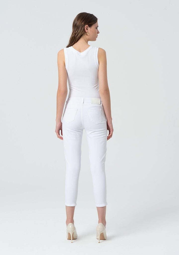 FRACOMINA BULL DENIM EMBROIDERED SHAPE UP BET