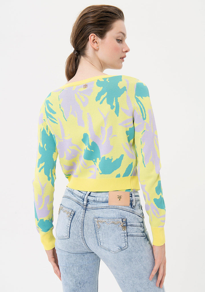 FRACOMINA CHANEL CARDIGAN MULTICOLORLIGHTYELL