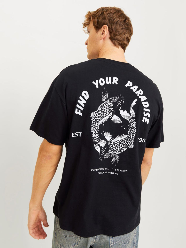 JACK AND JONES JJCHARGE PRINTED TEE SS CREW NECK LN