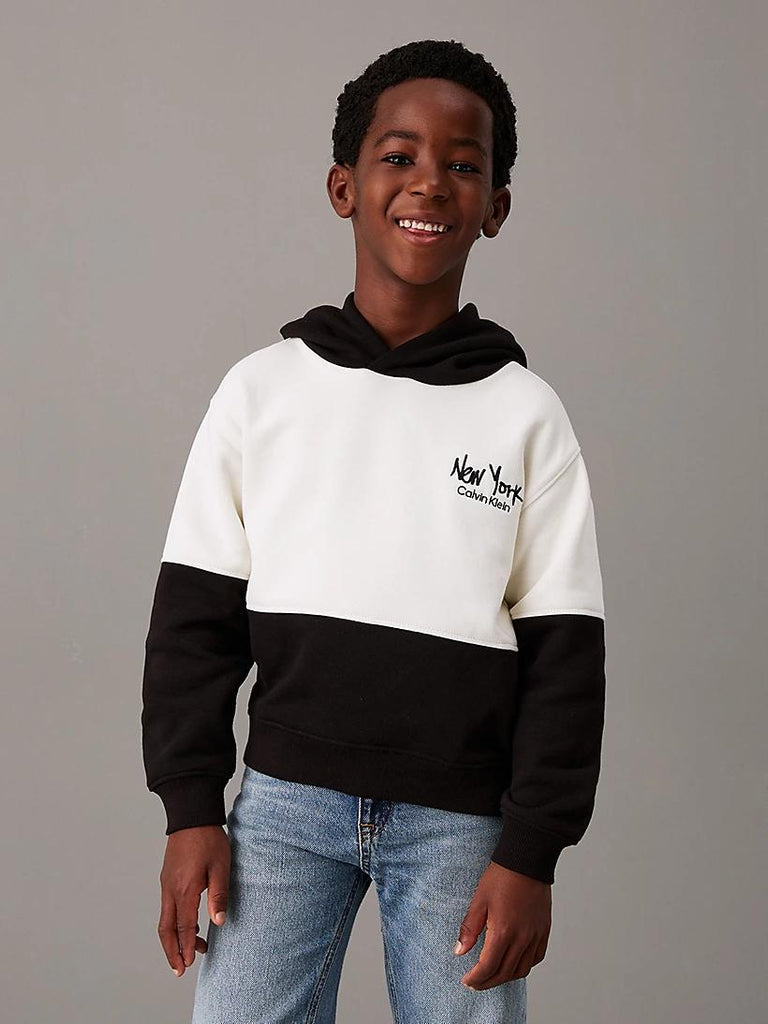 CALVIN KLEIN JEANS BRUSHED FLEECE CLR BLOCK HOODI